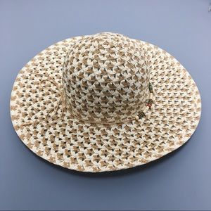 Tan wicker sun hat